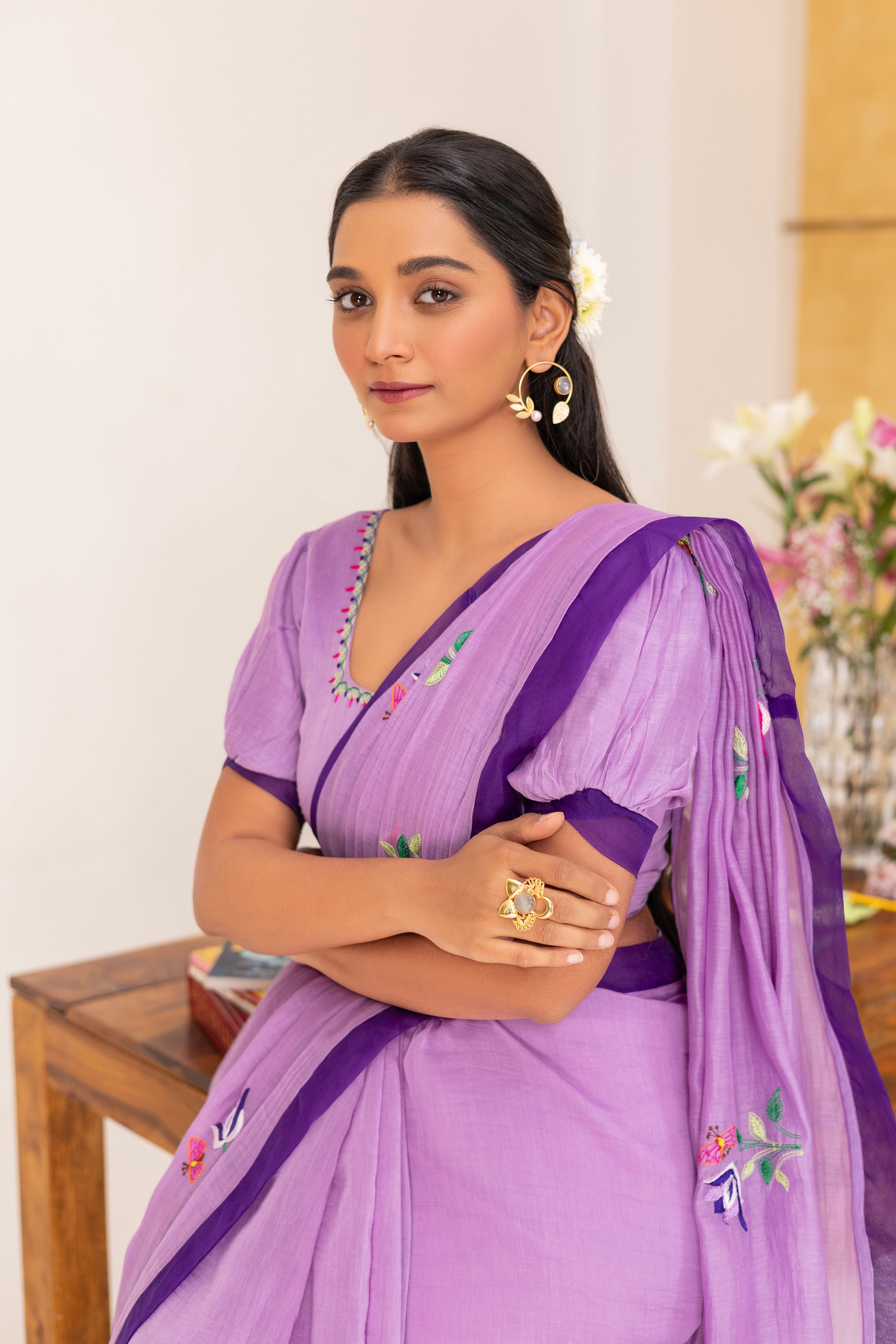 Mehroomi Saree